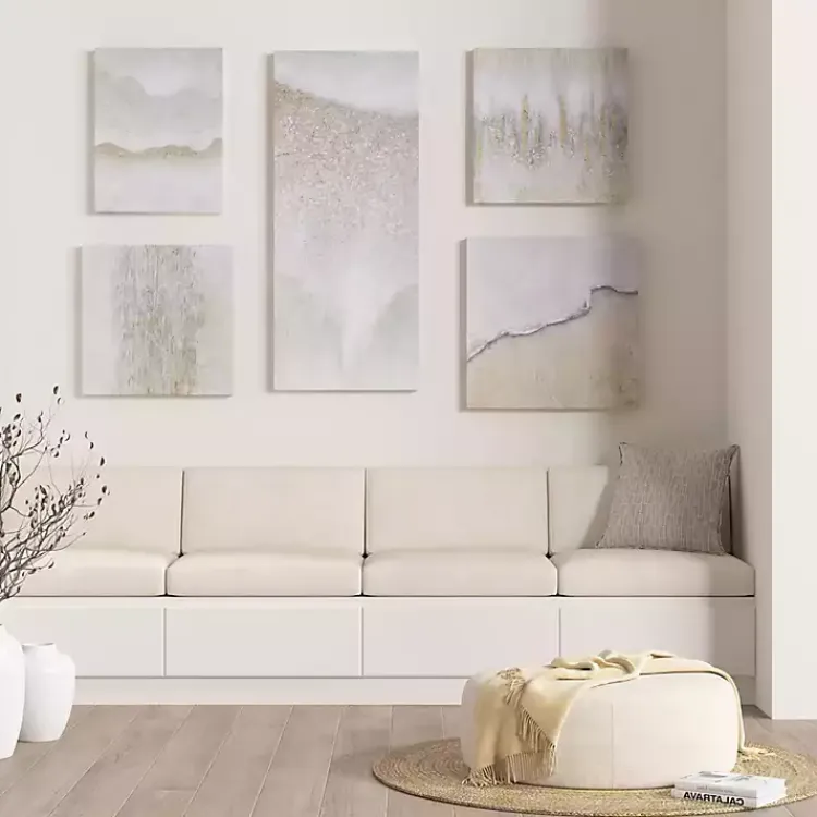 Canvas Art-Kirklands Home Natural Essence Canvas Art Prints, Set of 5 Gray