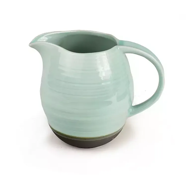 Serving & Entertaining-Kirklands Home Seafoam and Onyx Serving Pitcher