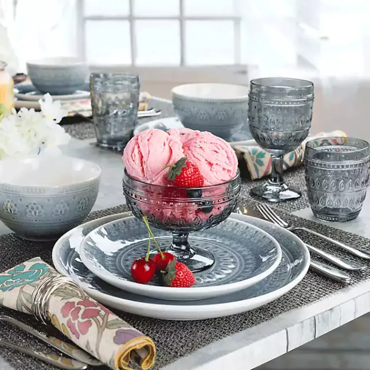 Dinnerware-Kirklands Home Tessa 16-pc. Dinnerware Set Gray