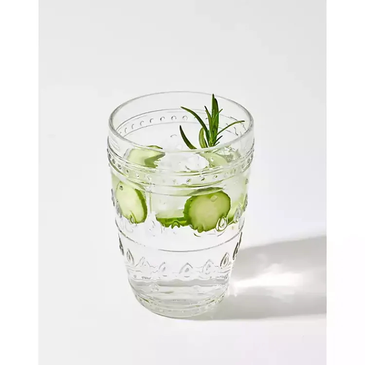 Glassware & Drinkware-Kirklands Home Textured Highball Glasses, Set of 4 Clear