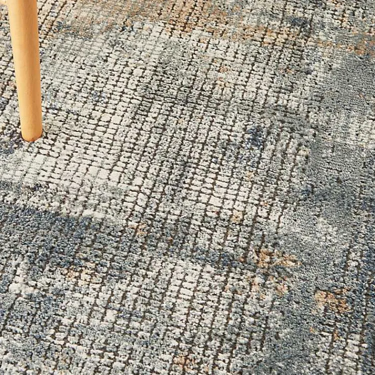 Area Rugs-Kirklands Home Blue and Beige Tally Textured Area Rug, 3x5