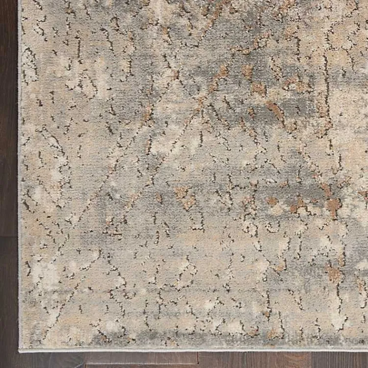 Area Rugs-Kirklands Home Gray and Beige Tally Textured Area Rug, 5x7