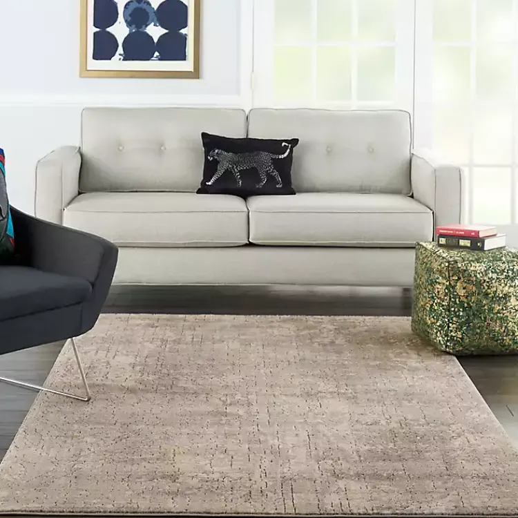 Area Rugs-Kirklands Home Gray and Beige Tally Textured Area Rug, 5x7