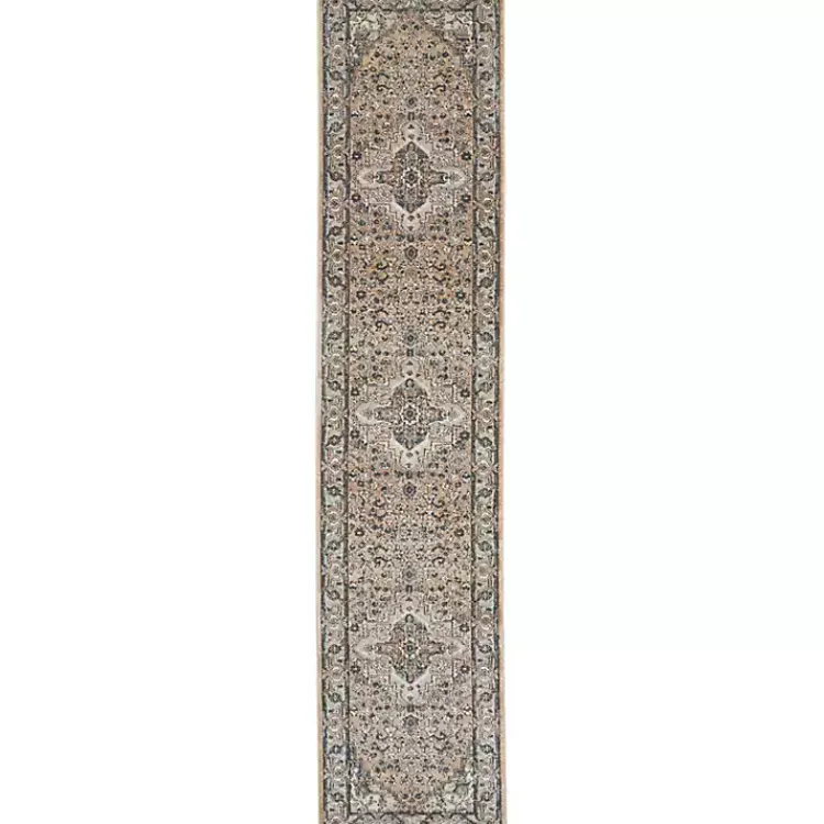 Area Rugs-Kirklands Home Multicolor Nadia Medallion Runner, 2x10 Gray