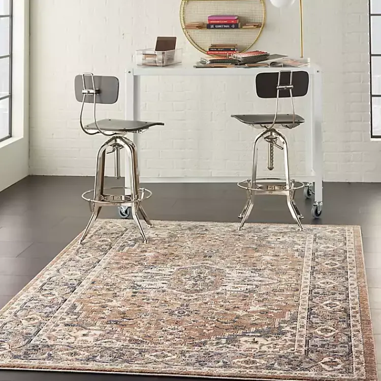 Area Rugs-Kirklands Home Multicolor Nadia Medallion Area Rug, 4x6 Gray