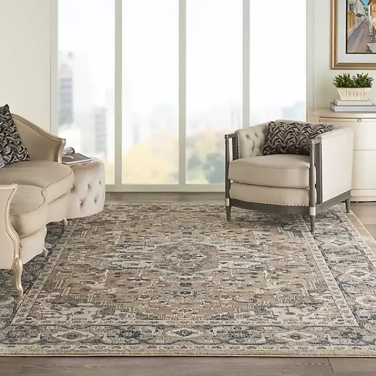Area Rugs-Kirklands Home Multicolor Nadia Medallion Area Rug, 8x10 Gray