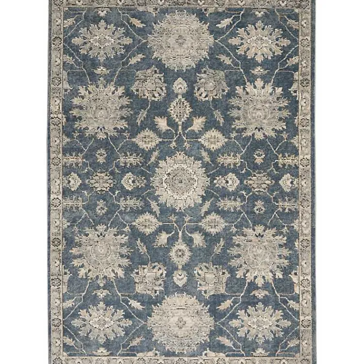 Area Rugs-Kirklands Home Blue Lush Vines Area Rug, 4x6