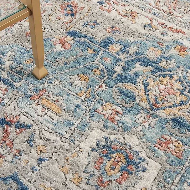 Area Rugs-Kirklands Home Vintage Raj Area Rug, 3x5 Blue