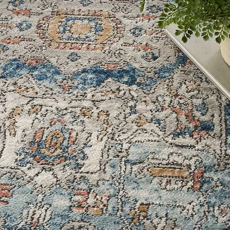 Area Rugs-Kirklands Home Vintage Raj Area Rug, 5x7 Blue