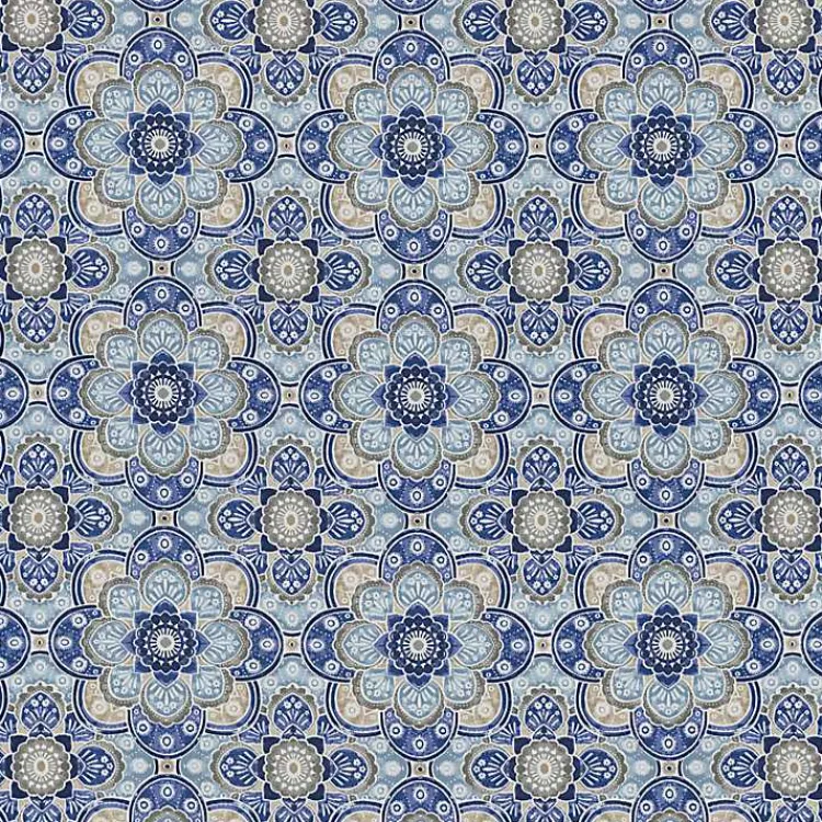 Outdoor Cushions & Pillows-Kirklands Home Emilia Tufted Outdoor Loveseat Cushion Blue