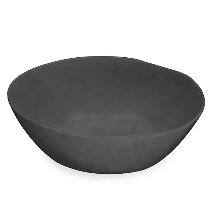 Outdoor Dining-Kirklands Home Black Melamine Santal Serving Bowl