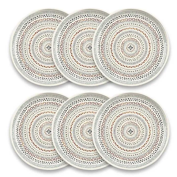 Outdoor Dining-Kirklands Home color Melamine Malena Dinner Plates, Set of 6 Multi