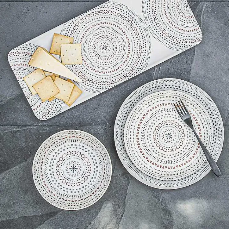 Outdoor Dining-Kirklands Home color Melamine Malena Dinner Plates, Set of 6 Multi