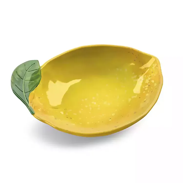 Outdoor Dining-Kirklands Home Lemon Melamine Cereal Bowls, Set of 6 Yellow