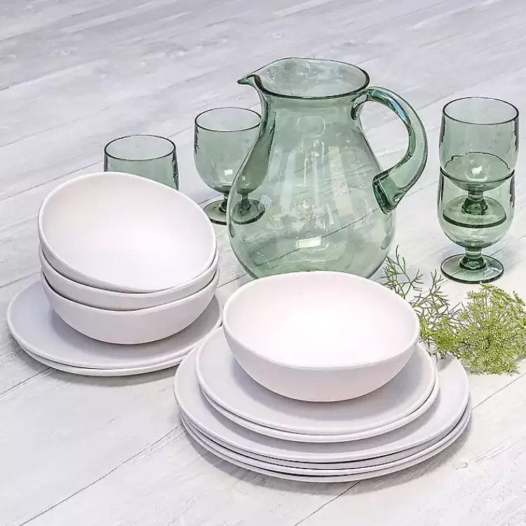 Outdoor Dining-Kirklands Home Matte Melamine Coupe Salad Plates, Set of 6 White