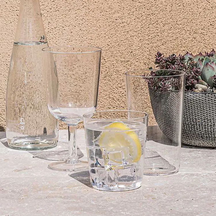 Outdoor Dining-Kirklands Home Classic Tall Tumbler Glasses, Set of 6 Clear