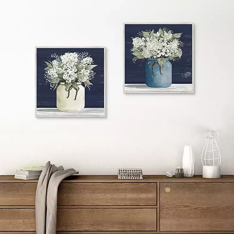 Framed Art-Kirklands Home White Blossom Bouquet 2-pc. Framed Wall Art Set