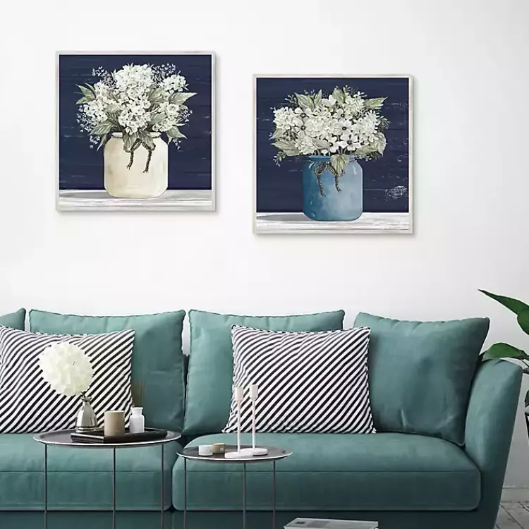 Framed Art-Kirklands Home White Blossom Bouquet 2-pc. Framed Wall Art Set