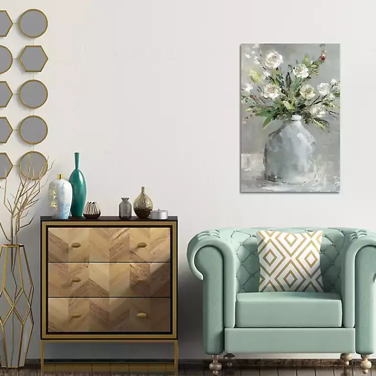 Canvas Art-Kirklands Home Country Bouquet I Canvas Art Print Gray