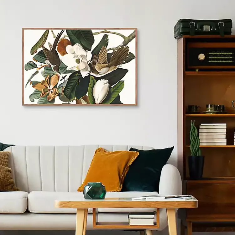 Canvas Art-Kirklands Home Black Billed Cuckoo Framed Canvas Art Print Multi