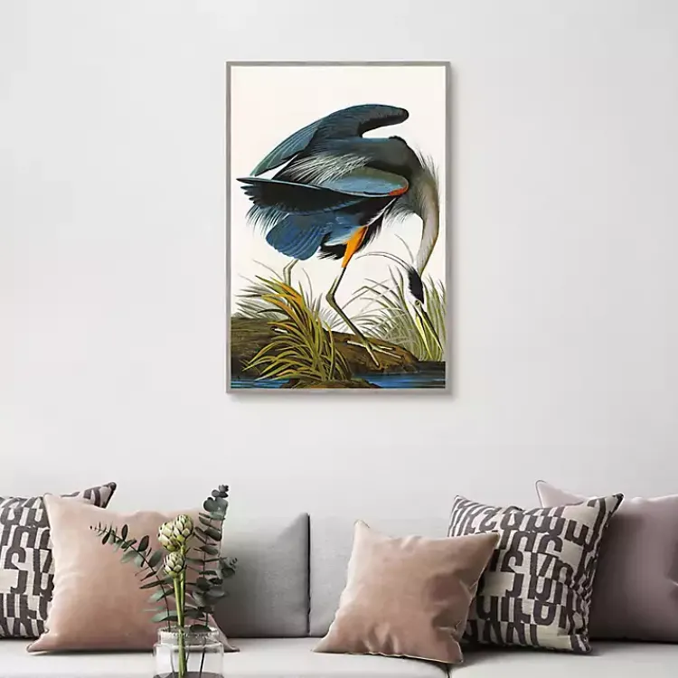 Canvas Art-Kirklands Home Louisiana Heron Framed Canvas Art Print Multi