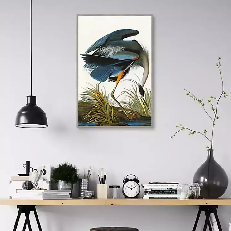 Canvas Art-Kirklands Home Louisiana Heron Framed Canvas Art Print Multi