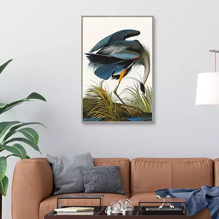 Canvas Art-Kirklands Home Louisiana Heron Framed Canvas Art Print Multi