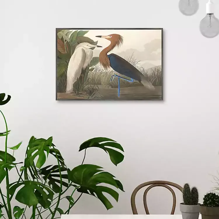 Canvas Art-Kirklands Home Purple Heron Framed Canvas Art Print Multi