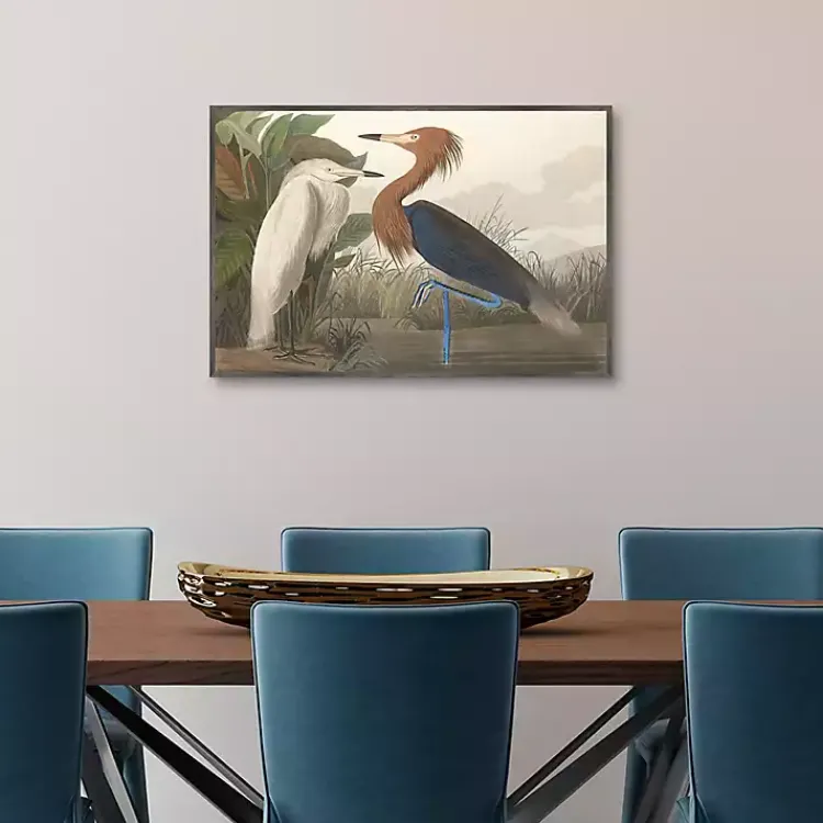 Canvas Art-Kirklands Home Purple Heron Framed Canvas Art Print Multi