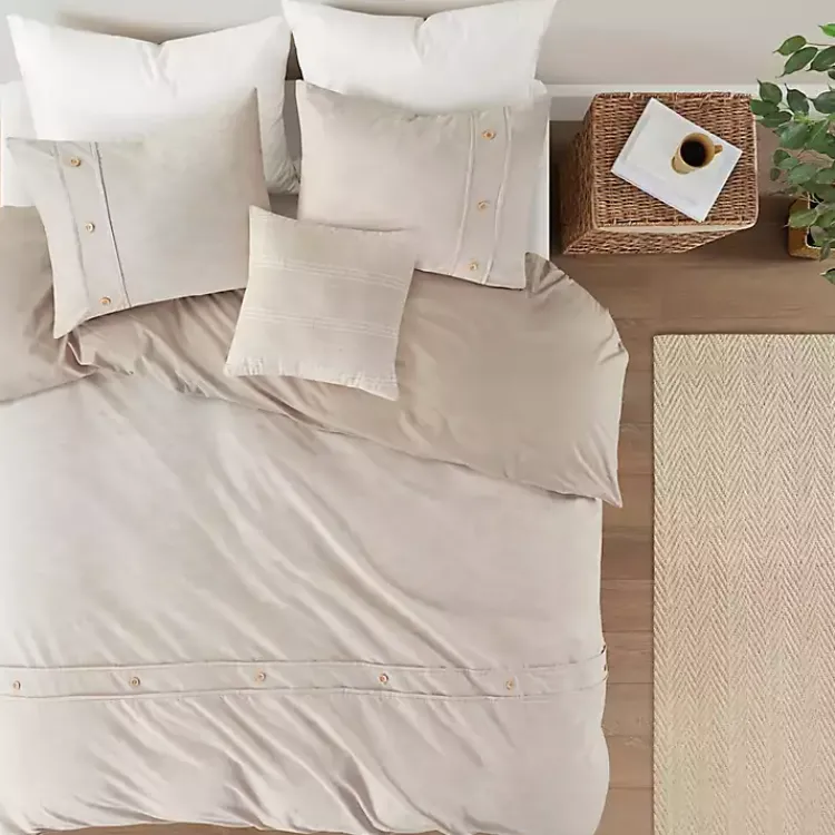 Comforters-Kirklands Home Neutral Holland 5-pc. Full/Queen Comforter Set Tan