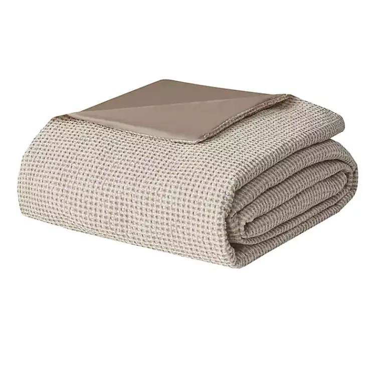 Duvets-Kirklands Home Beige Waffle Weave 3-pc. Queen Duvet Cover Set Tan