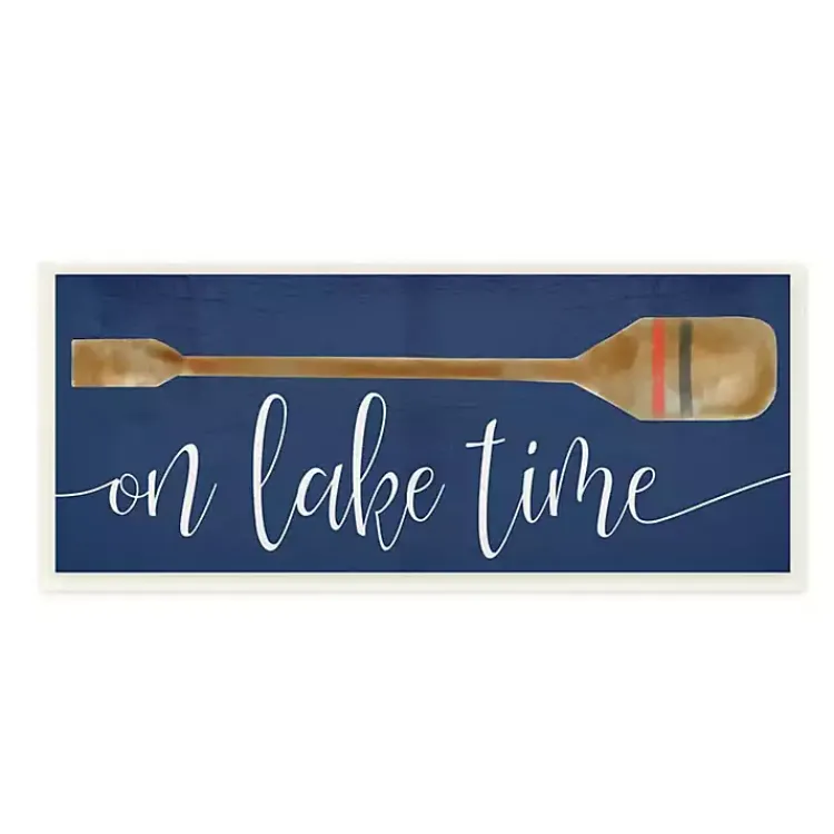 Wall Plaques-Kirklands Home On Lake Time Wall Plaque Blue