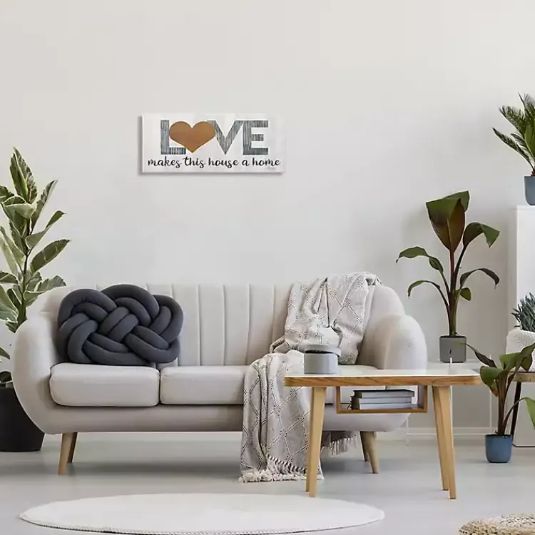 Wall Quotes & Signs-Kirklands Home Love Makes this House a Home Canvas Wall Plaque
