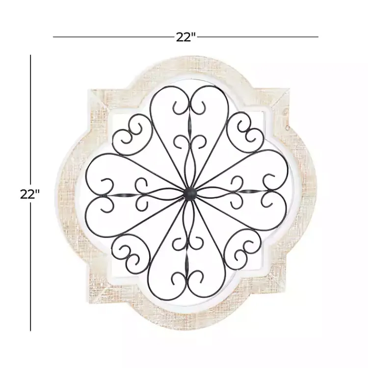 Wall Plaques-Kirklands Home Farmhouse Abstract Wall Plaque White