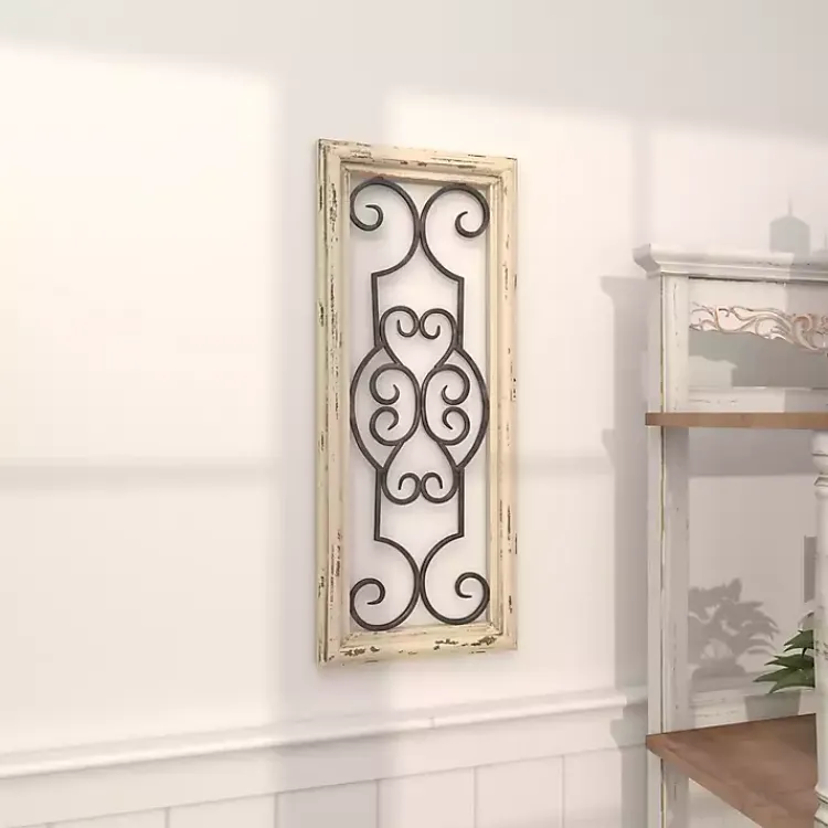 Wall Plaques-Kirklands Home Black Metal Farmhouse Scroll Wall Plaque