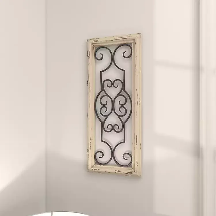 Wall Plaques-Kirklands Home Black Metal Farmhouse Scroll Wall Plaque