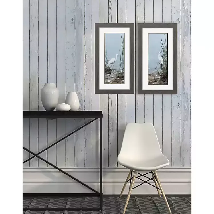 Framed Art-Kirklands Home Island Egret Framed Art Prints, Set of 2