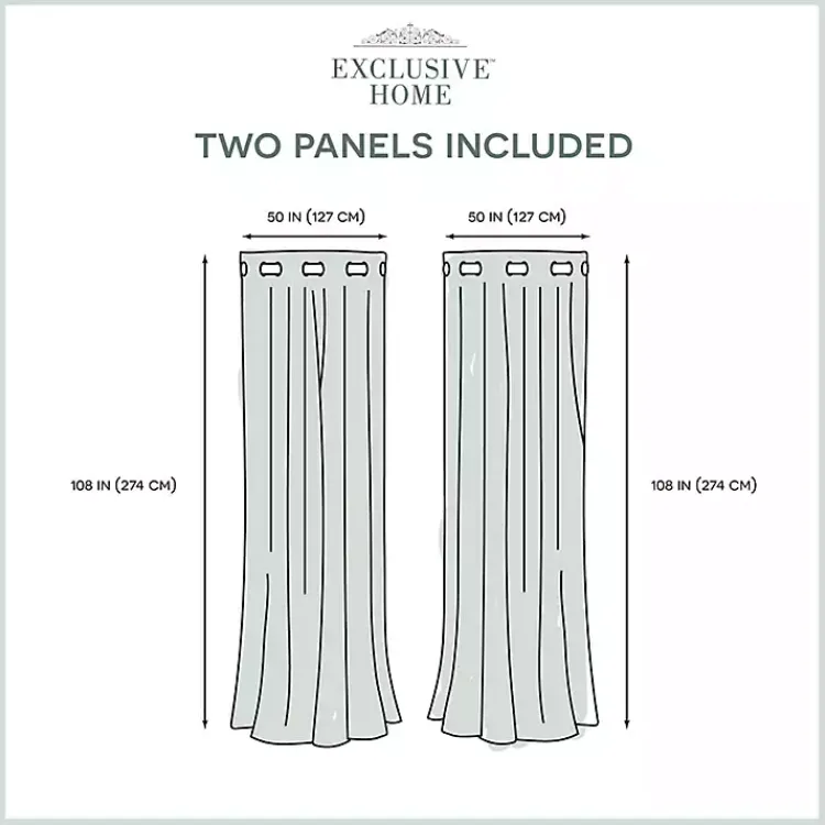 Curtains & Drapes-Kirklands Home Stripe Sheer Curtain Panel Set, 108 in. White
