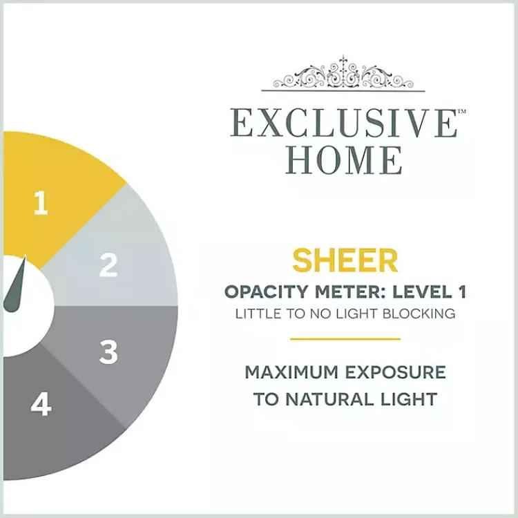 Curtains & Drapes-Kirklands Home Stripe Sheer Curtain Panel Set, 84 in. White