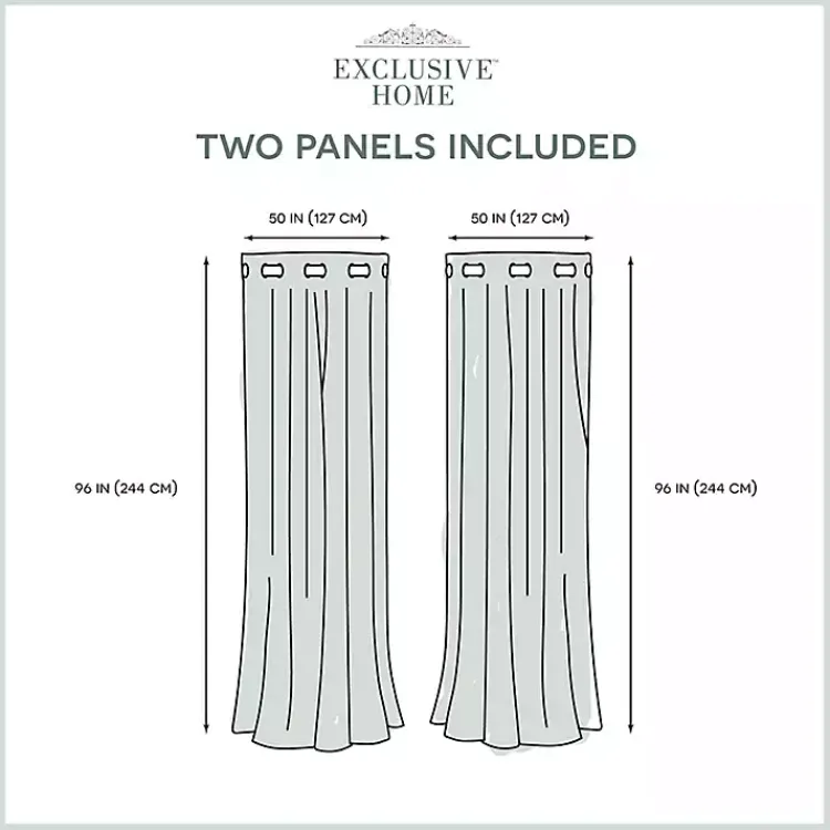 Curtains & Drapes-Kirklands Home Stripe Sheer Curtain Panel Set, 96 in. White