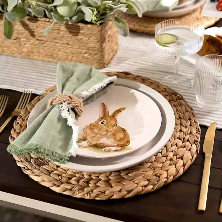 Dinnerware-Kirklands Home Sweet Bunny Salad Plates, Set of 4