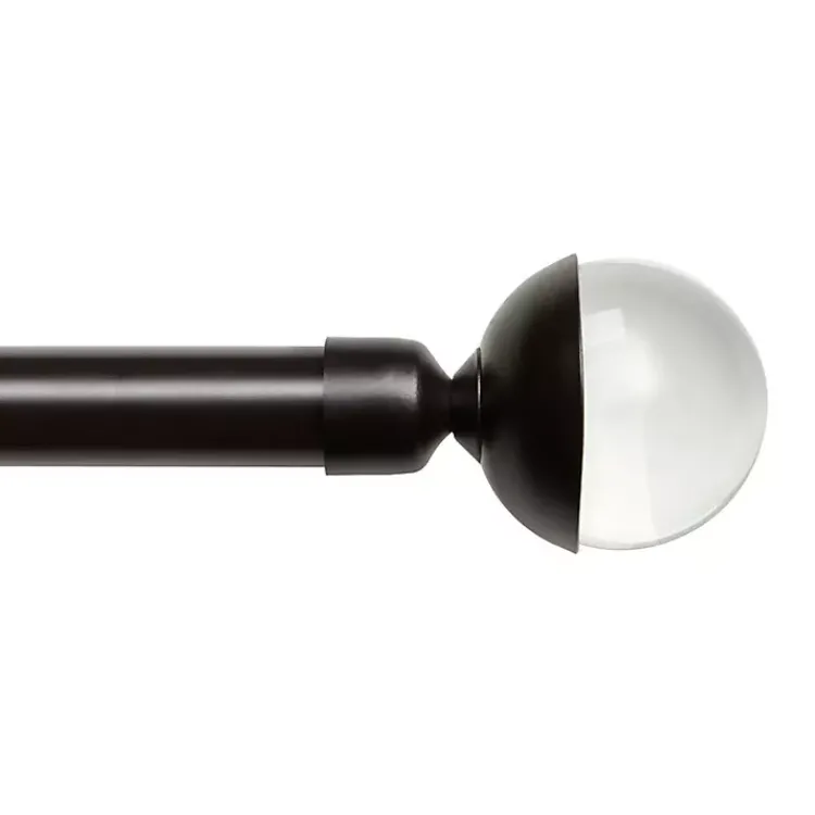 Curtain Rods & Hardware-Kirklands Home Matte Bronze Eleanor Curtain Rod Set, 120 in.