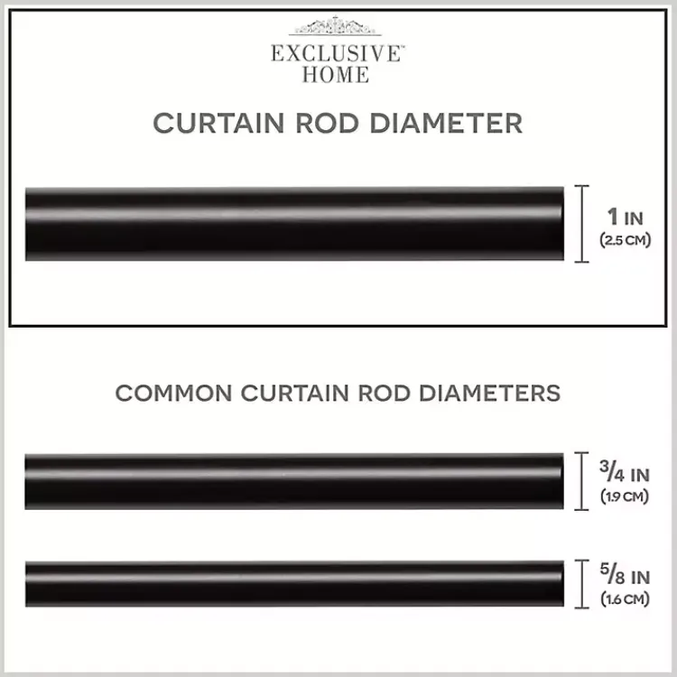 Curtain Rods & Hardware-Kirklands Home Matte Bronze Eleanor Curtain Rod Set, 120 in.