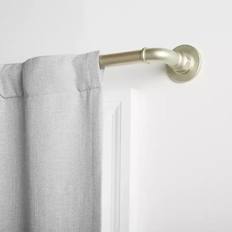 Curtain Rods & Hardware-Kirklands Home Matte Silver Hyde Wrap Around Curtain Rod, 120 in.