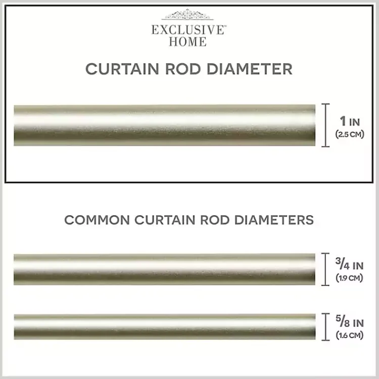 Curtain Rods & Hardware-Kirklands Home Matte Silver Hyde Wrap Around Curtain Rod, 120 in.