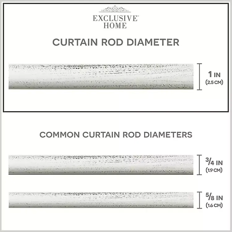 Curtain Rods & Hardware-Kirklands Home Distressed White Open Sphere Curtain Rod, 120 in.