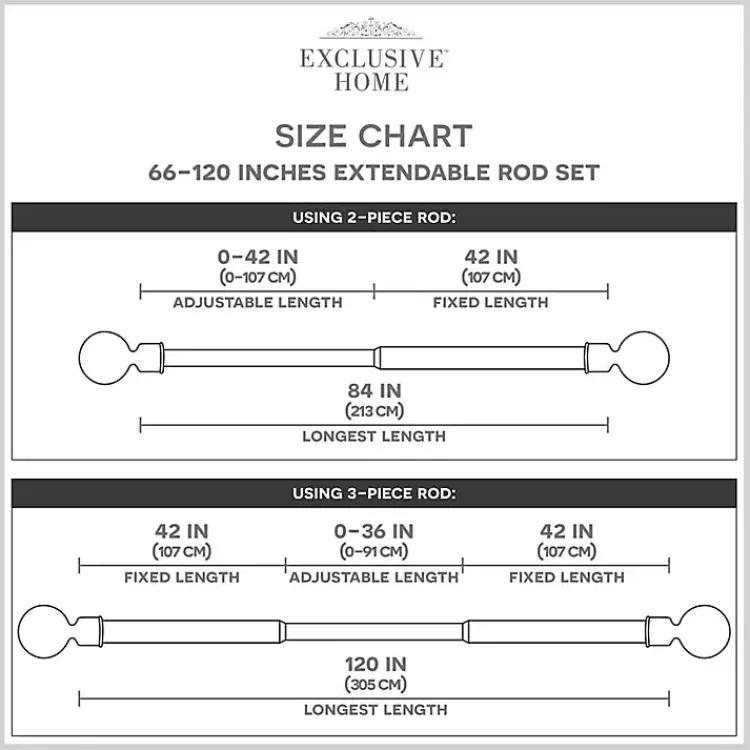 Curtain Rods & Hardware-Kirklands Home Gold Open Sphere Curtain Rod, 120 in.