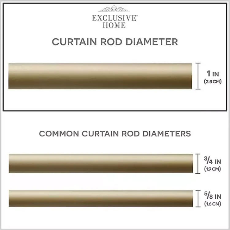 Curtain Rods & Hardware-Kirklands Home Gold Open Sphere Curtain Rod, 120 in.