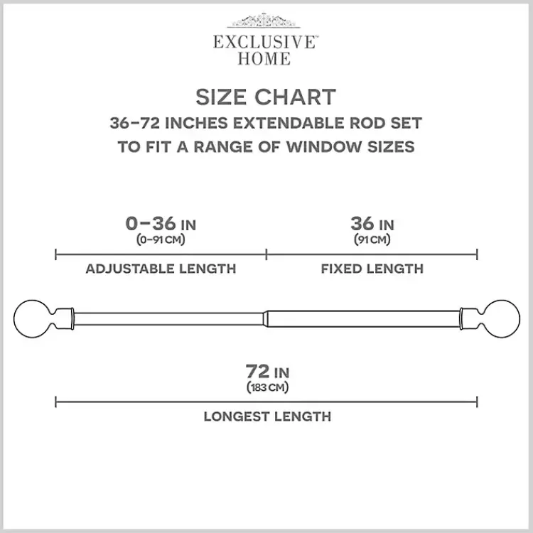 Curtain Rods & Hardware-Kirklands Home Gunmetal Open Sphere Curtain Rod, 72 in.