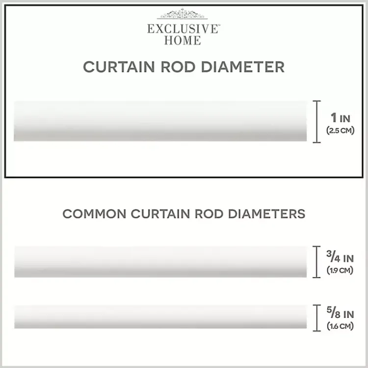 Curtain Rods & Hardware-Kirklands Home Matte White Open Sphere Curtain Rod, 120 in.